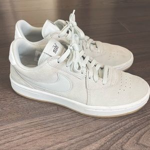NIKE Court Blanc - size 6.5 - pale mint green suede  - worn once! True to size.